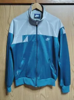 70s 80s NIKE トラックジャケット Mサイズ グレー/ネイビー - メルカリ