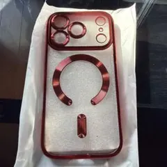 iPhone17pro ケース　MagSafe 対応　カバー　レッド　赤
