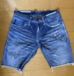 T.M.T. デニムショートパンツ ダメージ加工 サイズ30のサムネイル