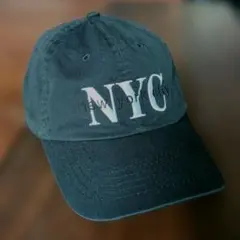 NYC 刺繍 キャップ ブラック