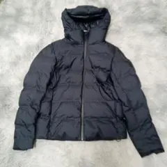 ​【美品/防風】ユニクロ シームレスダウンパーカ L メンズ ネイビー 撥水