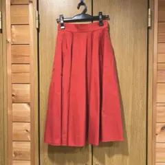 【UNITED ARROWS】フレアスカート【赤色】