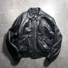 90s【archive】a2/leather flight jacket/短丈◎