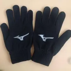MIZUNOブラックニット手袋のサムネイル