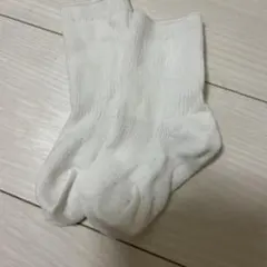ホワイト ＆ブラック リブ編み キッズ靴下 13～16cm