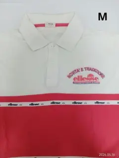 ellesse ポロシャツ ホワイト/ピンク