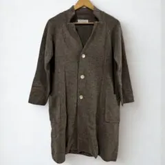 NATURAL LAUNDRY ウールカーディガン ブラウン Mサイズ相当