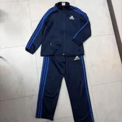 adidas ネイビー ジャージセットアップ　ジャージ上下