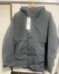 ユニクロ プラスJ ハイブリッドダウンオーバーサイズパーカー ダークグリーン L