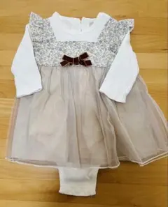 petit main 花柄ワンピース 80