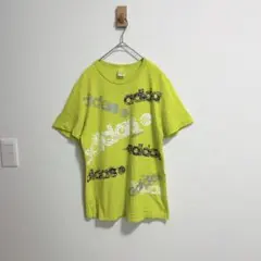 アディダス　Tシャツ　ロゴ　黄色　トレーニングウェア