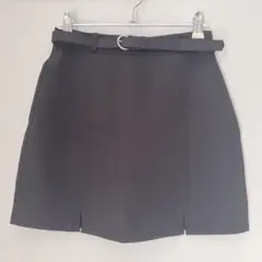 GRL 黒 インパン付き台形スカートs[ac1410]