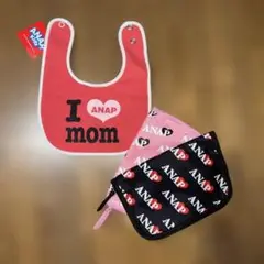 新品未使用タグ付き　ANAP 赤 スタイ I ❤️ ANAP mom 母子手帳