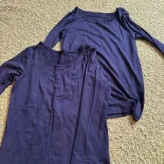 ２枚組 HEATTECH 長袖アンダーシャツ ネイビー 130