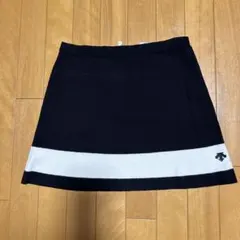 DESCENTE レディース ゴルフスカート ニット　黒