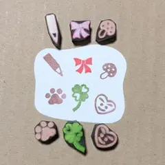 消しゴムはんこ　ワンポイントはんこセット