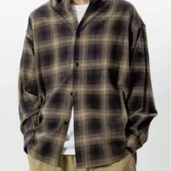 freak's store チェック柄長袖シャツ ブラック・ベージュ