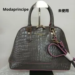 モーダプリンチペ 牛革 クロコ型押 ２ウェイバッグ 未使用
