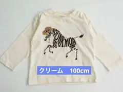 しまむら　PUNKMOA ゼブラプリント長袖Tシャツ