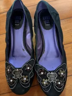 ANNA SUI WORLD パンプス ブラック 蝶モチーフ24cmのサムネイル