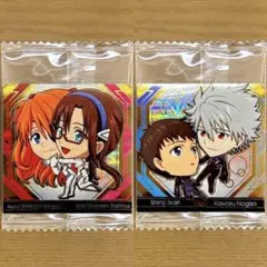 エヴァ シールウエハース アスカ＆マリ シンジ＆カヲル SSR2枚セット