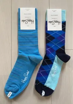 【送料無料】新品未使用品　ハッピーソックス　2足セット　23〜25.5㎝