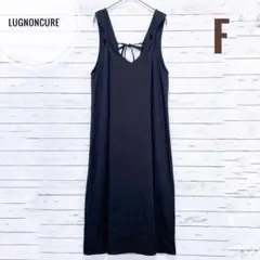 1614【ルノンキュール】バックリボンジャンパースカート ジャンスカ 黒