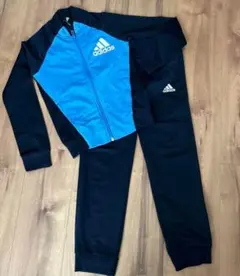 美品　adidas 上下ジャージ　ブルー＆ネイビー　130　お値下げ