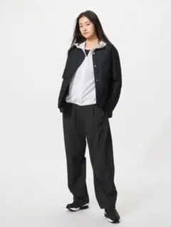 UNIQLO L 股下75 ウルトラストレッチアクティブワイドパンツ/丈長め