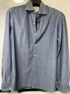 giannetto slim fit　シャンブレーコットンシャツ　Mのサムネイル