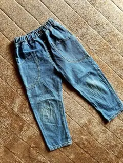 韓国こども服　デニムブルー カジュアルパンツ 110cm