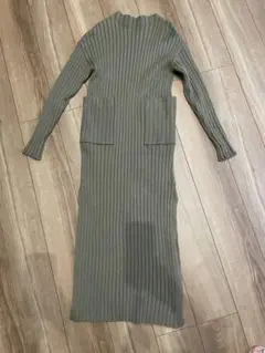 CLANE clane クラネ　ニットワンピース　オリーブグリーン