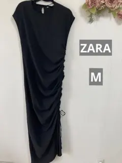 デザイン素敵❤️『美品』ZARA ノースリーブ　ロングワンピース　サイズM