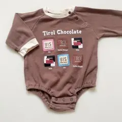 バースデイ　長袖ロンパース　カバーオール　70 チロルチョコ