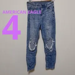 AMERICAN EAGLE 【4】ダメージ✨デニムスキニーパンツ