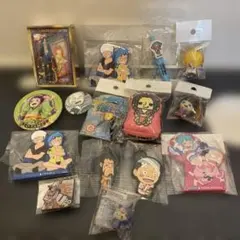 ワンピース　パズル　チャーム　ラバー　マスコット　缶バッジ　セット