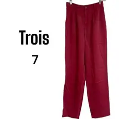 Trois トロワ レッド スラックス 7 ㈱ワールド レディース パンツ
