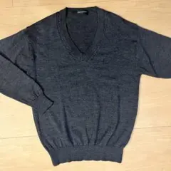Yves Saint Laurent ダークグレー Vネックセーター　福助