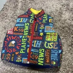 ミキハウス　リバーシブル　ベスト　ダウン