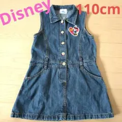ジャンバースカート　デニム　ディズニー　ミニーちゃん　110cm