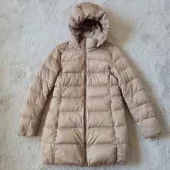 ユニクロ ストレッチダウンコート　ベージュ　ロングコート