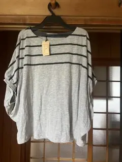 ATELIER EQUAL ボーダー柄 ドルマンスリーブ カットソー