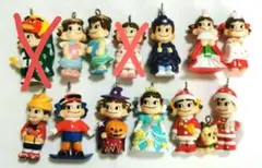 不二家ミニミニペコちゃん キーホルダー　ペコポコ人形マスコット　1体300円