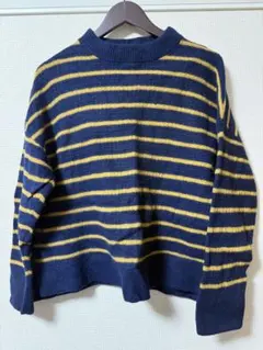 uniqlo comptoir des cotonnierボーダーネックセーター