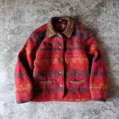 【仁】WOOLRICH/ウールリッチ ヴィンテージ　90年代 90's Woolrich Wool Jacket Native Rug 90年代 ウールリッチ