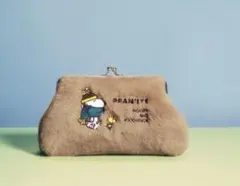 インレッド　付録　スヌーピー 　刺繍入りファーポーチ