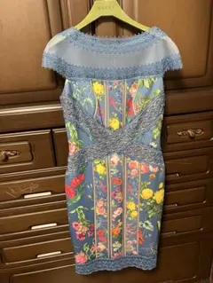 タダシショージ アイリス刺繍 膝丈ワンピース サイズ10 - メルカリ