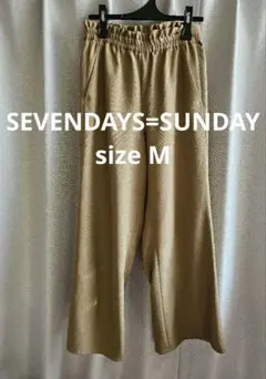 セブンデイズサンデイ ウエストゴム ポケット付きパンツ キャメル