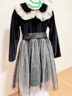 女の子ドレス　長袖　黒　１１０ｃｍ