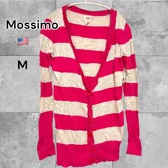 Mossimo ピンク ホワイト ストライプ カーディガン M モッシモのサムネイル